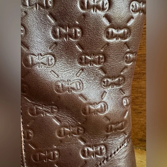 NWOB Women’s ETIENNE AIGNER 8 LEATHER Tall Riding Boots - Picture 2 of 12